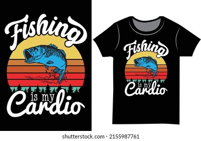 Fishing Typography T-Shirt Design. Fishing vintage t-shirt design. Fish gift shirt.


