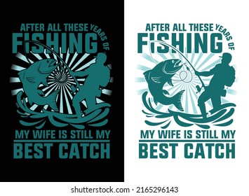 Fishing typography vector t-shirt design, graphic element