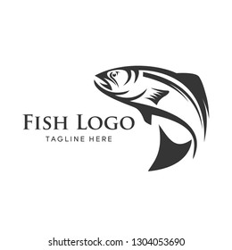 Fishing vector design logo template. - fish logo Vector