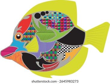 Fishing vector design logo template. - fish logo Vector - Vector-fish pattern vector. colorful fish vector image
