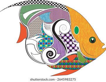 Fishing vector design logo template. - fish logo Vector - Vector-fish pattern vector. colorful fish vector image
