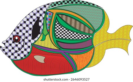 Fishing vector design logo template. - fish logo Vector - Vector-fish pattern vector. colorful fish vector image

