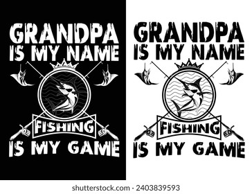 Fishing vector design template. For fishing t-shirt and poster with quote and illustration. Fishing dad tee.