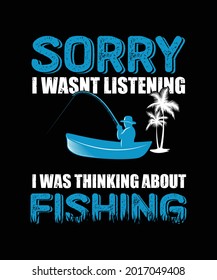 Fishing vector editable t-shirt design template