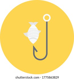 fishing vector flat color icon