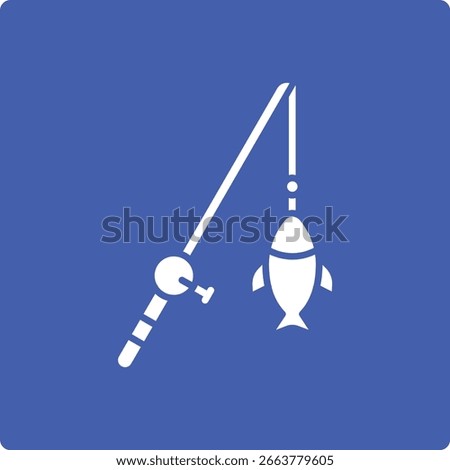 Fishing vector icon. Can be used for printing, mobile and web applications.