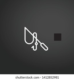 Fishing vector icon. Fishing concept stroke symbol design. Thin graphic elements vector illustration, outline pattern for your web site design, logo, UI. EPS 10.