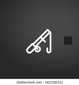 Fishing vector icon. Fishing concept stroke symbol design. Thin graphic elements vector illustration, outline pattern for your web site design, logo, UI. EPS 10.