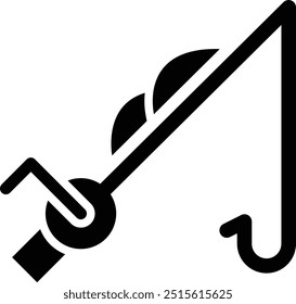 Ilustración de diseño de icono de Vector de pesca