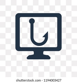 Fishing vector icon isolated on transparent background, Fishing transparency concept can be used web and mobile