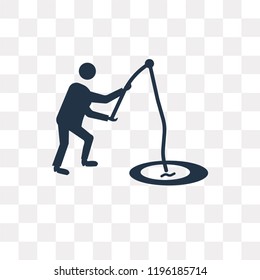 Fishing vector icon isolated on transparent background, Fishing transparency concept can be used web and mobile