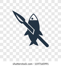 Fishing vector icon isolated on transparent background, Fishing transparency logo concept