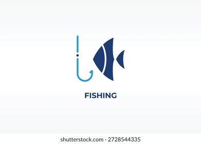 Vetor de PESCA, ícone ou logotipo sinal símbolo isolado ilustração