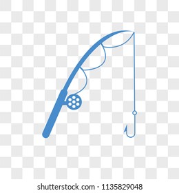 Fishing vector icon on transparent background, Fishing icon