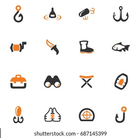 Fishing vector icons for user interface design
