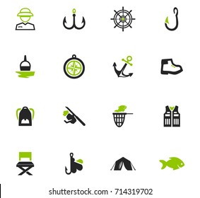Fishing vector icons for user interface design