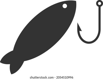 Fishing vector illustration. Flat illustration iconic design of fishing, isolated on a white background.