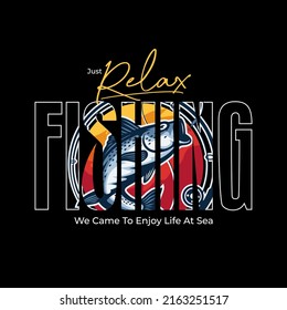 fishing vector illustration typography, perfect for t shirt design.