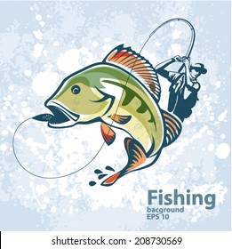 fishing vector labels 