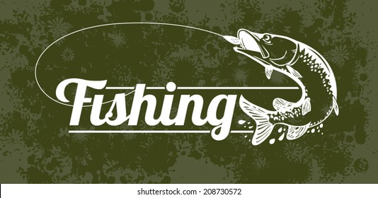 fishing vector labels 