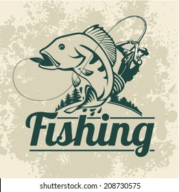 fishing vector labels 