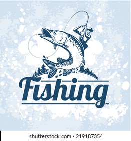 fishing vector labels 