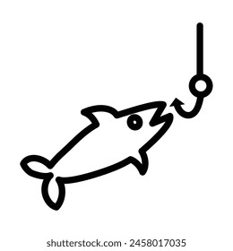 fishing Vector Line Icon Design