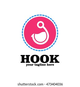 Fishing vector logo design template.