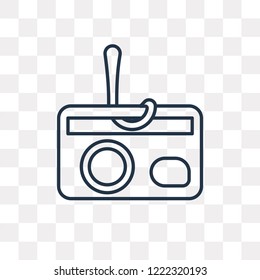 Fishing vector outline icon isolated on transparent background, high quality linear Fishing transparency concept can be used web and mobile