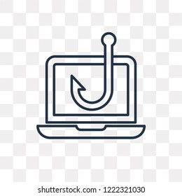 Fishing vector outline icon isolated on transparent background, high quality linear Fishing transparency concept can be used web and mobile