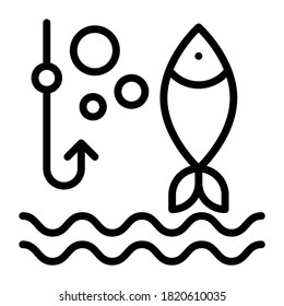 Fishing vector style, underwater fishing concept 