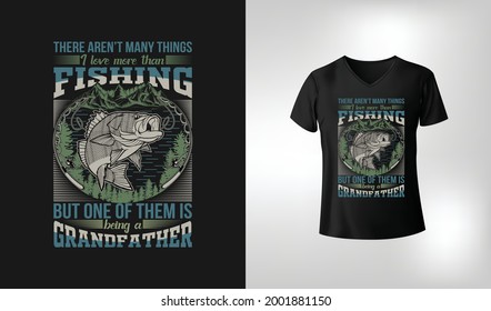 Fischen-Vektorgrafik-Shirt-Design