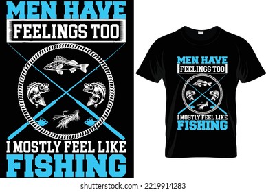 fishing vector and typography t-shirt 