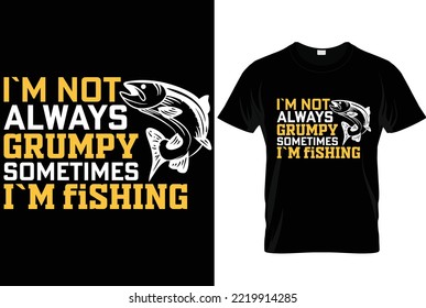 fishing vector and typography t-shirt 
