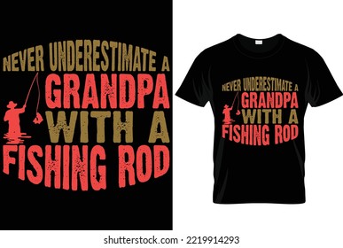 fishing vector and typography t-shirt 