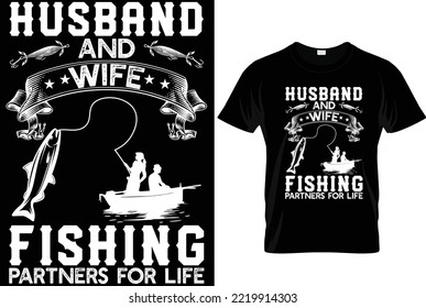 fishing vector and typography t-shirt 