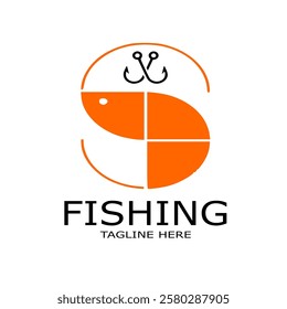 FISHING VEKTOR TAGLINE HERE LOGO DESIGN