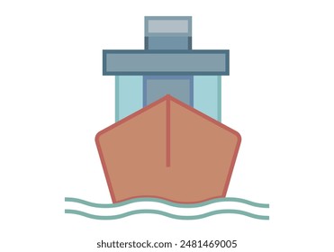 Fishing vessel or boat on white background