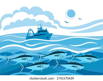 1,374 Fishing moon vector Images, Stock Photos & Vectors | Shutterstock