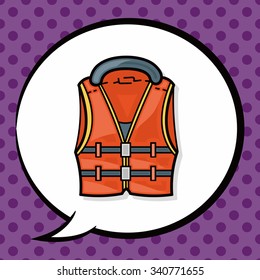 Fishing vest doodle, speech bubble