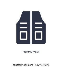 fishing vest icon. Simple element illustration from camping concept. fishing vest editable symbol design on white background. Can be use for web and mobile.