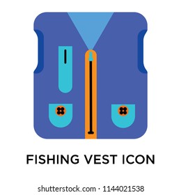 Fishing vest icon vector isolated on white background for your web and mobile app design, Fishing vest logo concept