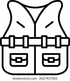 Fishing Vest New Creative Icon Design Vector