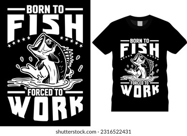 Fishing vintage emblem T-Shirt design vector illustration files. Fishing t shirt design with fishing rod , fish, fisherman, fishingboat, fish vector, typography, Vector graphic, Fishing net.