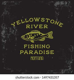 Fishing Vintage Graphic Tee Print
