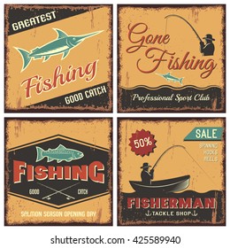 Fishing vintage style concept 