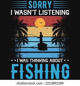 Fishing vintage tshirt design vector design 