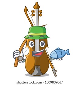 Fishing violin in the cartoon music room
