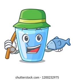 Fishing water glass isolated on the mascot