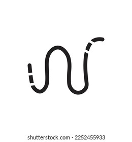 Fishing Worm Filled Icon Vector Illustration